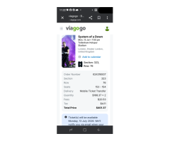 Bilet - Viagogo - System of a Down