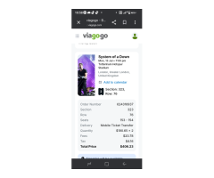 Bilet - Viagogo - System of a Down